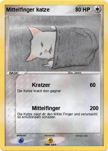 Pokemon Mittelfinger katze