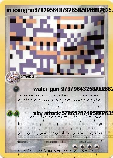 Pokemon missingno67829564879265874269876257842359643875648732569872658763287952