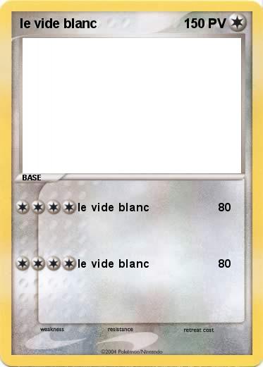 Pokemon le vide blanc