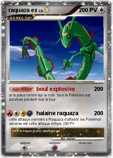Pokemon raquaza ex