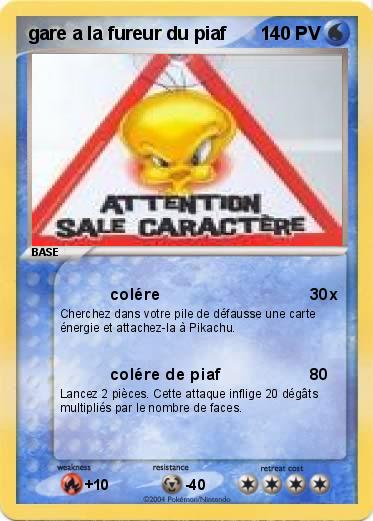 Pokemon gare a la fureur du piaf