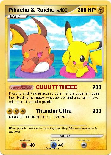 Pokemon Pikachu & Raichu