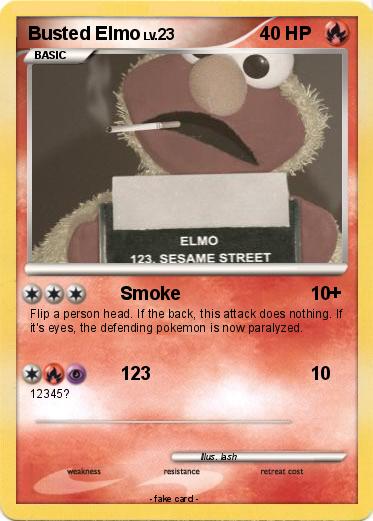 Pokemon Busted Elmo
