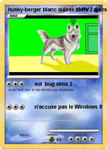 Pokemon husky-berger blanc suisse sims 2 animaux & cie