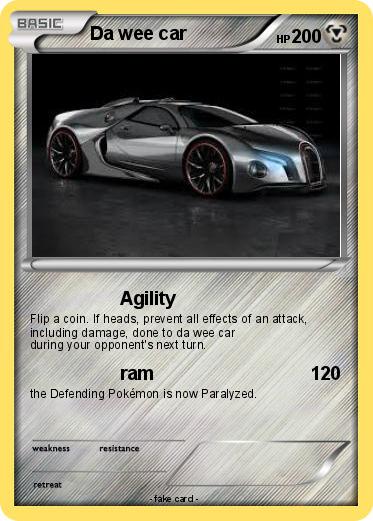 Pokemon Da wee car