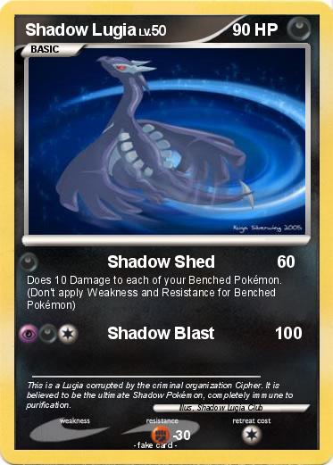 Pokemon Shadow Lugia