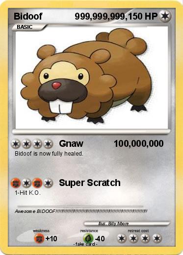 Pokemon Bidoof             999,999,999,