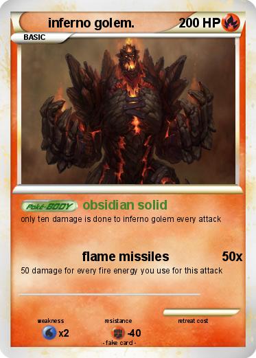 Pokemon inferno golem.