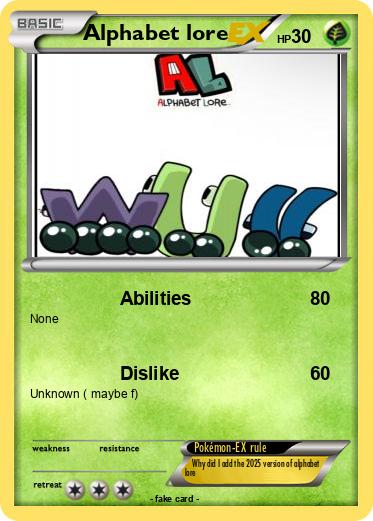 Pokemon Alphabet lore