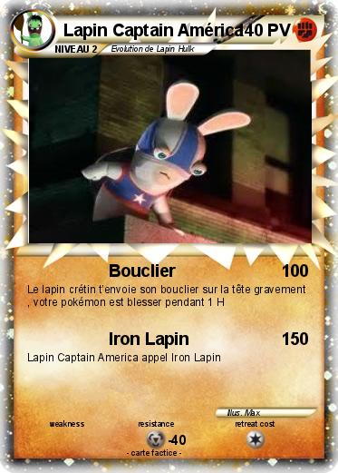 Pokemon Lapin Captain América