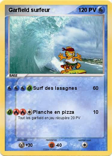Pokemon Garfield surfeur 