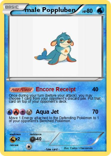 Pokemon male Poppluben