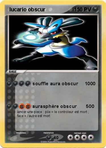 Pokemon  lucario obscur