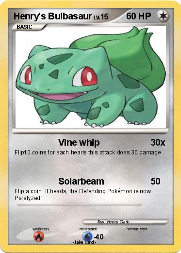 Pokemon Henry's Bulbasaur