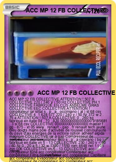 Pokemon ACC MP 12 FB COLLECTIVE