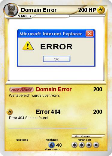 Pokemon Domain Error