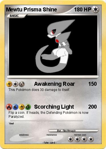 Pokemon Mewtu Prisma Shine
