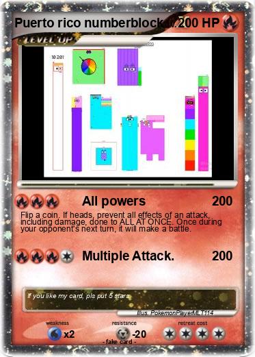 Pokemon Puerto rico numberblock