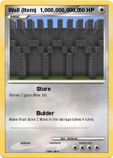 Pokemon Wall (Item)  1,000,000,000,0