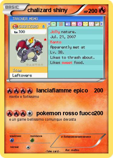 Pokemon chalizard shiny