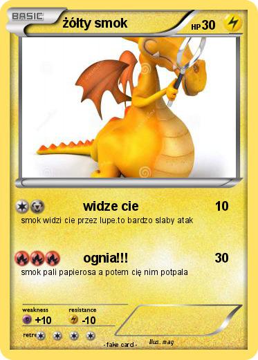 Pokemon żółty smok