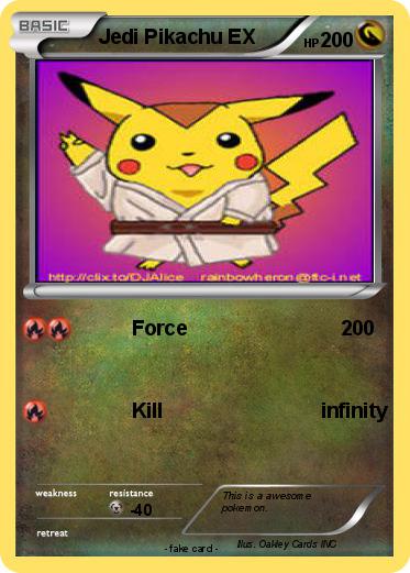 Pokemon Jedi Pikachu EX