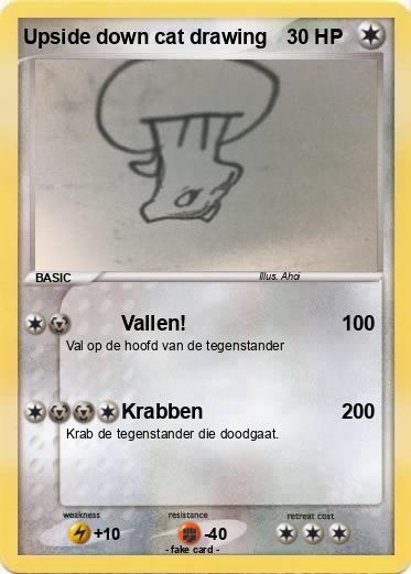 Pokemon Upside down cat drawing