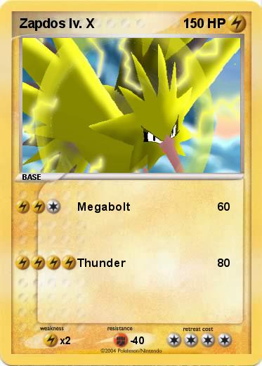 Pokemon Zapdos lv. X