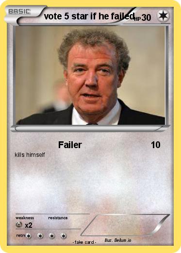 Pokemon vote 5 star if he failed