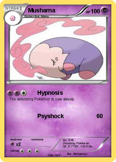 Pokémon Musharna 64 64 - Hypnosis - My Pokemon Card