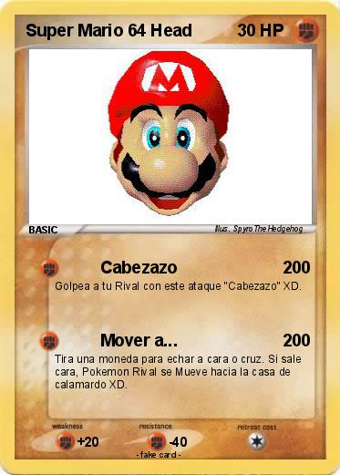Pokemon Super Mario 64 Head