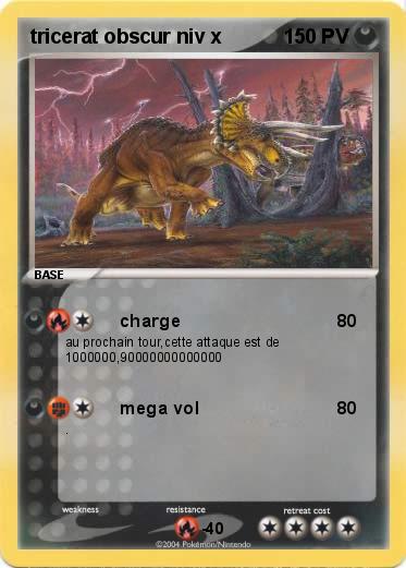 Pokemon tricerat obscur niv x