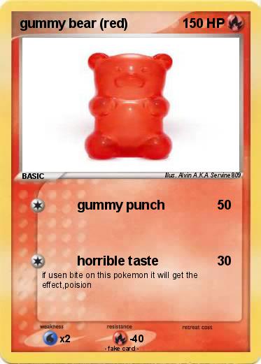 Pokemon gummy bear (red)