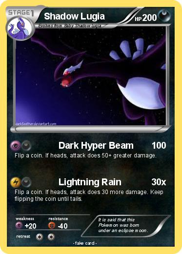 Pokemon Shadow Lugia