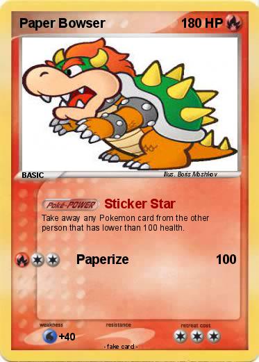 Pokemon Paper Bowser