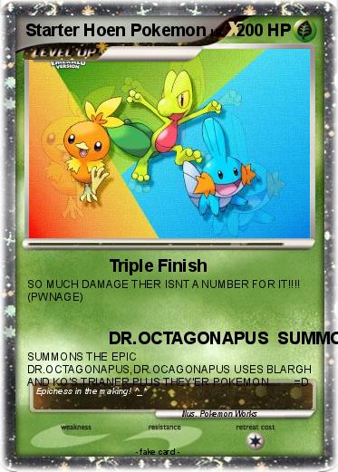 Pokemon Starter Hoen Pokemon