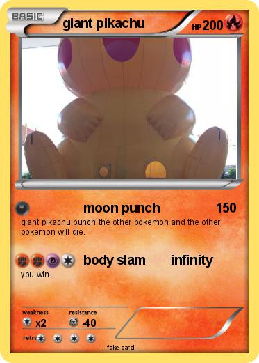 Pokemon giant pikachu
