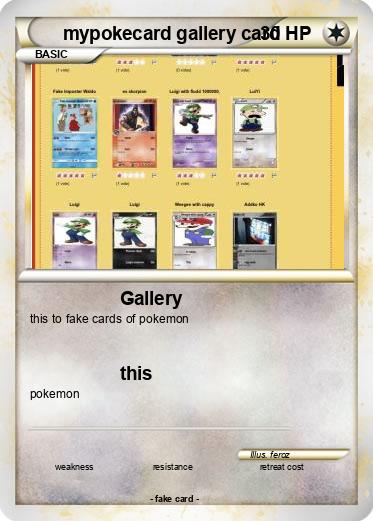 Pokemon mypokecard gallery card