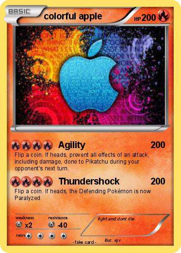 Pokemon colorful apple