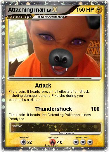 Pokemon Attaching man