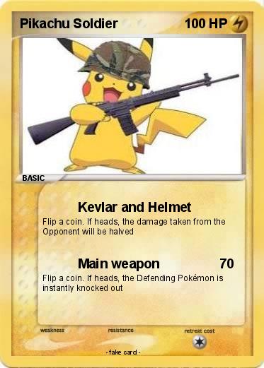 Pokemon Pikachu Soldier