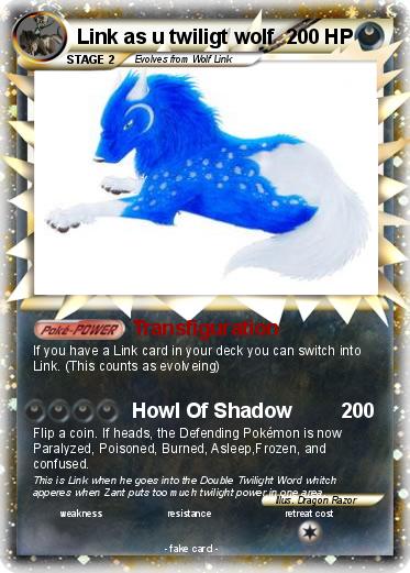 Pokemon Link as u twiligt wolf