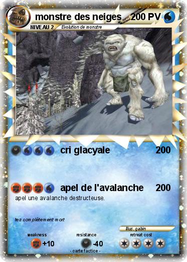 Pokemon monstre des neiges