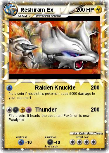 Pokemon Reshiram Ex