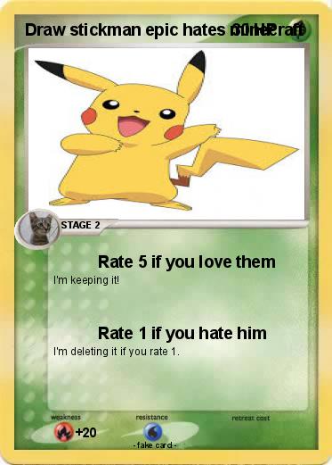 Pokemon Draw stickman epic hates minecraft