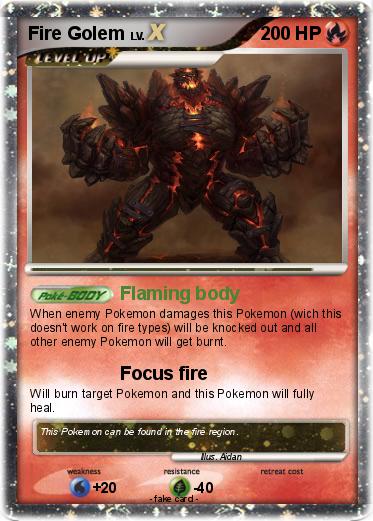 Pokemon Fire Golem