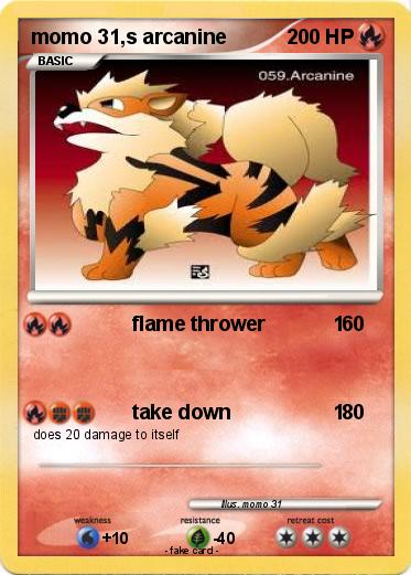 Pokemon momo 31,s arcanine