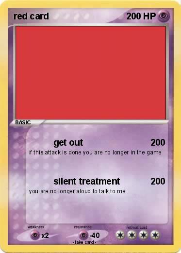Pokemon red card