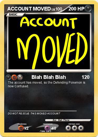 Pokemon ACCOUNT MOVED