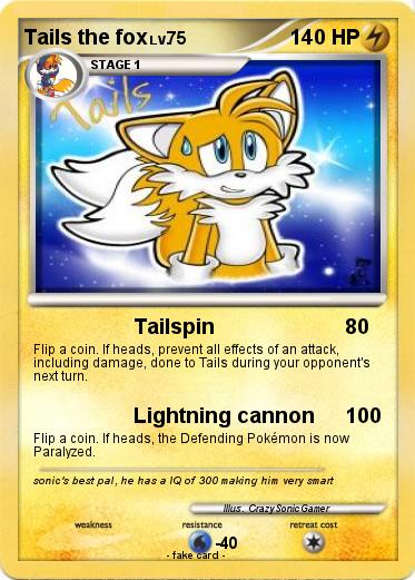 Pokemon Tails the fox